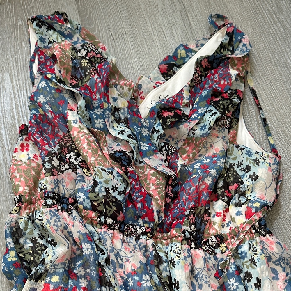 Jessica Simpson Maternity Floral Ruffle Dress